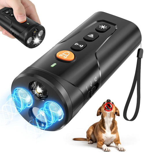 Ultrasonic anti Barking Device, Handheld Dog Bark Deterrent Device Stops Bad Behavior, Alternative to Painful Dog Shock Collar